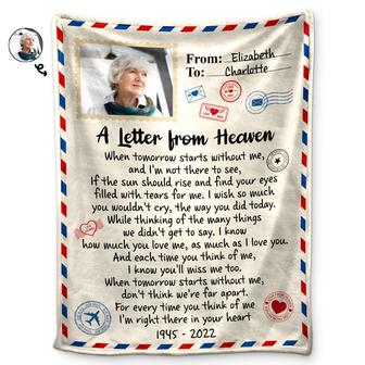 Custom Photo For Every Time You Think Of Me - Memorial Gift - Personalized Fleece Blanket - Thegiftio UK