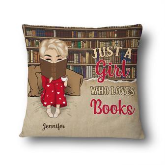 Reading Chibi Girl Custom Pillow - Gift for Book Lovers - Thegiftio UK