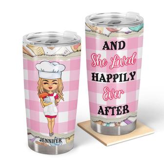 Baking And She Lived Happily Ever After Custom Tumbler - Thegiftio UK