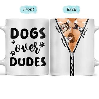 Dogs Over Dudes Funny Custom Mug - Gift for Dog Lovers - Thegiftio UK
