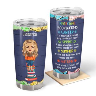 Seasonal Bookworms Custom Tumbler - Gift for Book Lovers - Thegiftio UK