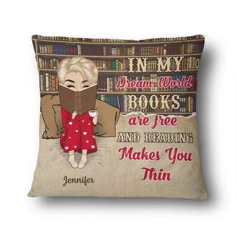 Reading Chibi Girl In My Dream World Custom Pillow - Gift - Thegiftio UK