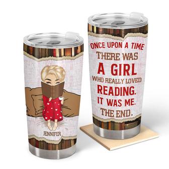 Reading Chibi Girl Once Upon A Time Custom Tumbler - Gift - Thegiftio UK