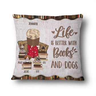 Reading Chibi Girl Life Is Better With Cats Custom Pillow - Thegiftio UK