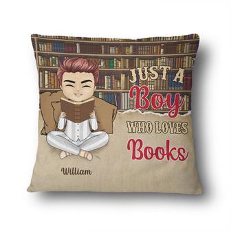 Reading Chibi Boy Just A Boy Custom Pillow - Thegiftio UK
