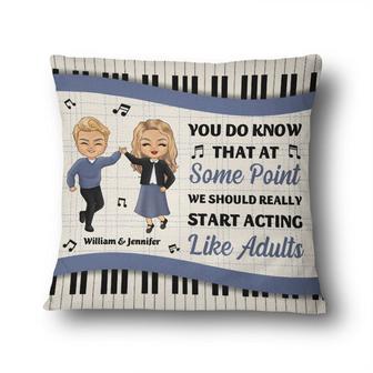 Acting Like Adults Custom Pillow - Gift for Elderly Couples - Thegiftio UK