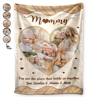 Custom Photo Mommy You Are The Pieces - Gift For Mother, Mom - Personalized Fleece Blanket, Sherpa Blanket - Thegiftio UK