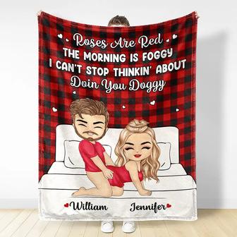 Roses Are Red The Morning Is Foggy - Personalized Fleece Blanket, Sherpa Blanket - Thegiftio UK