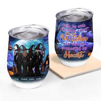 Witch Best Friends Connected By Heart Custom Tumbler - Gift - Thegiftio UK