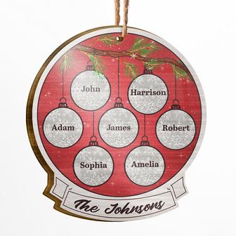 Christmas Ball Family Member Personalized Ornament - Gift - Thegiftio UK