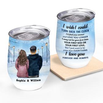 Turn Back The Clock Personalized Wine Tumbler - Couple Gift - Thegiftio UK