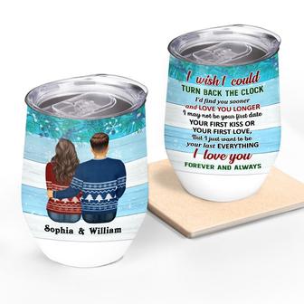 Turn Back The Clock Personalized Wine Tumbler - Couple Gift - Thegiftio UK