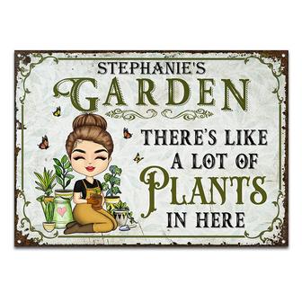 Lot Of Plants In Here Personalized Metal Sign - Garden Gift - Thegiftio UK
