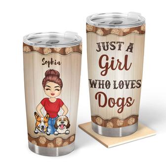 Just A Girl Who Loves Dogs Custom Tumbler - Dog Lovers Gift - Thegiftio UK