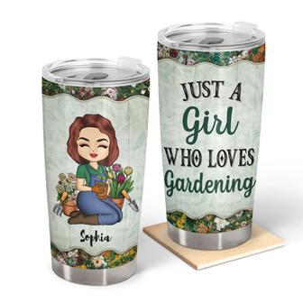 Just A Woman Who Loves Gardening Custom Tumbler - Thegiftio UK