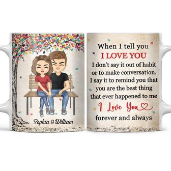 I Love You Forever And Always Chibi Couple Custom Mug - Gift - Thegiftio UK