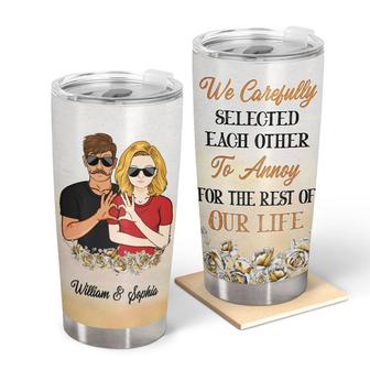 We Carefully Selected Each Other Golden Rose Custom Tumbler - Thegiftio UK