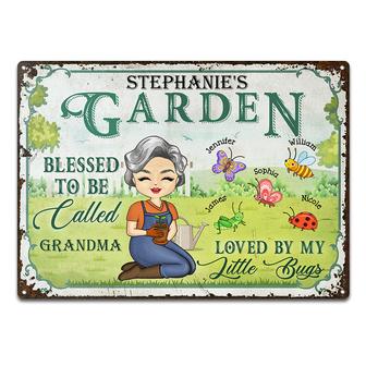 Loved By My Little Bugs Custom Metal Sign - Gift for Women - Thegiftio UK