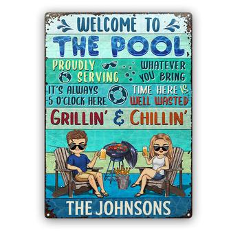 Poolside Proudly Serving Whatever You Bring Custom Metal - Thegiftio UK