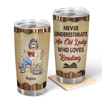 Never Underestimate An Old Lady Who Loves Reading Custom - Thegiftio UK