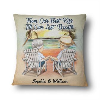 From Our First Kiss Till Our Last Breath Custom Pillow - Thegiftio UK