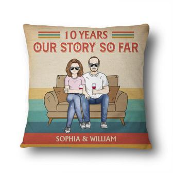 Our Story So Far Personalized Pillow - Anniversary Gift - Thegiftio UK
