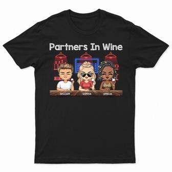 Partners In Wine Personalized T-Shirt - Best Friends Gift - Thegiftio UK