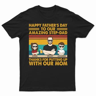 To Our Amazing Step-Dad Personalized T-Shirt - Birthday Gift - Thegiftio UK
