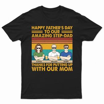 To Our Amazing Step-Dad Custom T-Shirt - Funny Birthday Gift - Thegiftio UK