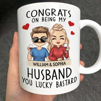 Congrats On Being My Husband Chibi Custom Mug - Gift - Thegiftio UK