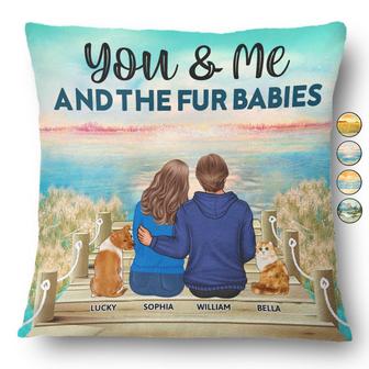 You & Me And The Fur Babies Custom Pillow - Gift for Couples - Thegiftio UK