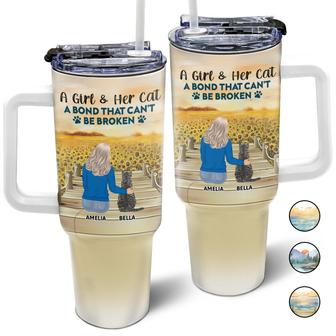 A Bond That Can't Be Broken Custom Tumbler - Cat Lovers Gift - Thegiftio UK