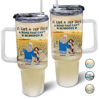 A Bond That Can't Be Broken Custom Tumbler - Dog Lovers Gift - Thegiftio UK