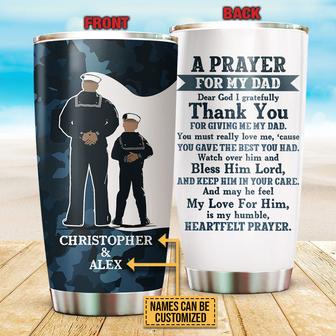 Navy Veteran Dad and Son Custom Tumbler - Gift for Dad - Thegiftio UK