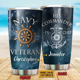 Navy Veteran Ocean Custom Tumbler - Gift for Navy Veterans - Thegiftio UK