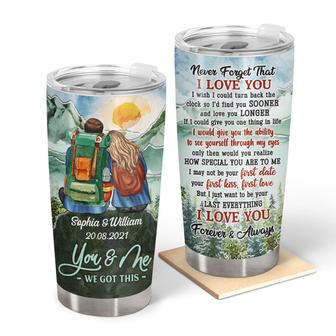 Never Forget That I Love You Custom Tumbler - Couples Gift - Thegiftio UK