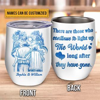 Old Couple Who Continue To Light Up The World Custom Wine - Thegiftio UK