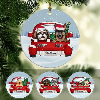 Christmas And Dogs Personalized Ornament - Dog Lovers Gift - Thegiftio UK