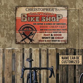 Personalized Cycling Bicycle Shop Custom Metal Sign - Gift - Thegiftio UK
