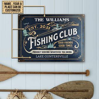 Fishing Proudly Serving Custom Metal Sign - Fisherman Gift - Thegiftio UK