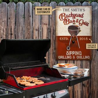 Personalized BBQ Grill Custom Metal Sign - Gift for Friends - Thegiftio UK