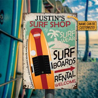 Surfing Rental Welcome Custom Metal Sign - Gift for Friends - Thegiftio UK