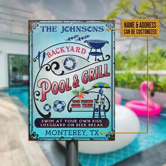 Grilling At Your Own Risk Custom Metal Sign - Gift for Home - Thegiftio UK