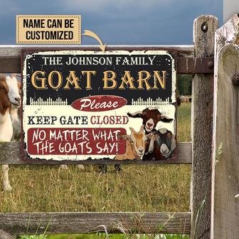 Please Keep Gate Closed Personalized Metal Sign - Thegiftio UK