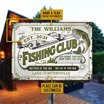 Fishing No Lie Too Big Custom Metal Sign - Fisherman Gift - Thegiftio UK