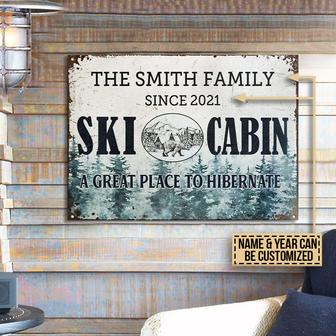 Skiing Great Place To Hibernate Custom Metal Sign - Gift - Thegiftio UK