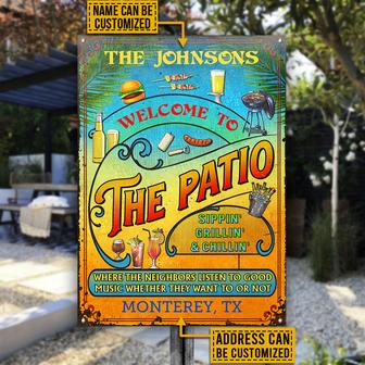 Listen To The Good Music Sippin Custom Metal Sign - BBQ Gift - Thegiftio UK