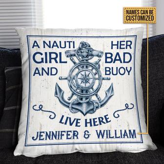 Sailor Nauti Girl Bad Buoy Custom Pillow - Gift for Friends - Thegiftio UK