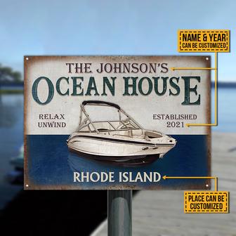 Bow Rider Ocean House Relax Custom Metal Sign - Boater Gift - Thegiftio UK