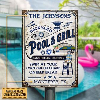 At Your Own Risk Personalized Metal Sign - Gift for Grillers - Thegiftio UK